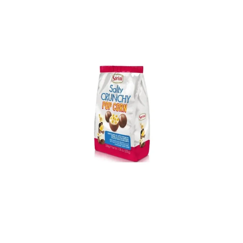 Bombom de Chocolate ao Leite com Creme de Pipoca Salgada Crocante Sorinette Pacote 200g