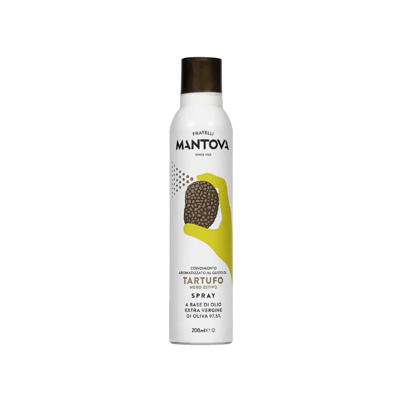 Azeite de Oliva Italiano Mantova Extravirgem Trufa Negra Spray 200ml - Fratelli Mantova - Mercearia