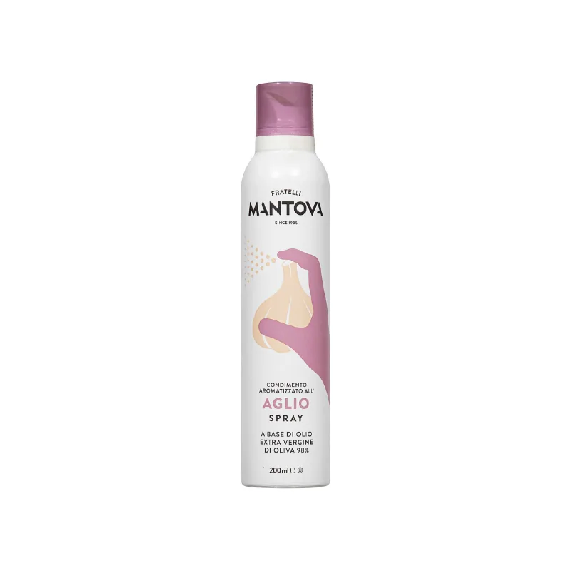 Azeite de Oliva Italiano Fratelli Mantova Extravirgem Alho Spray 200ml - Fratelli Mantova - Mercearia