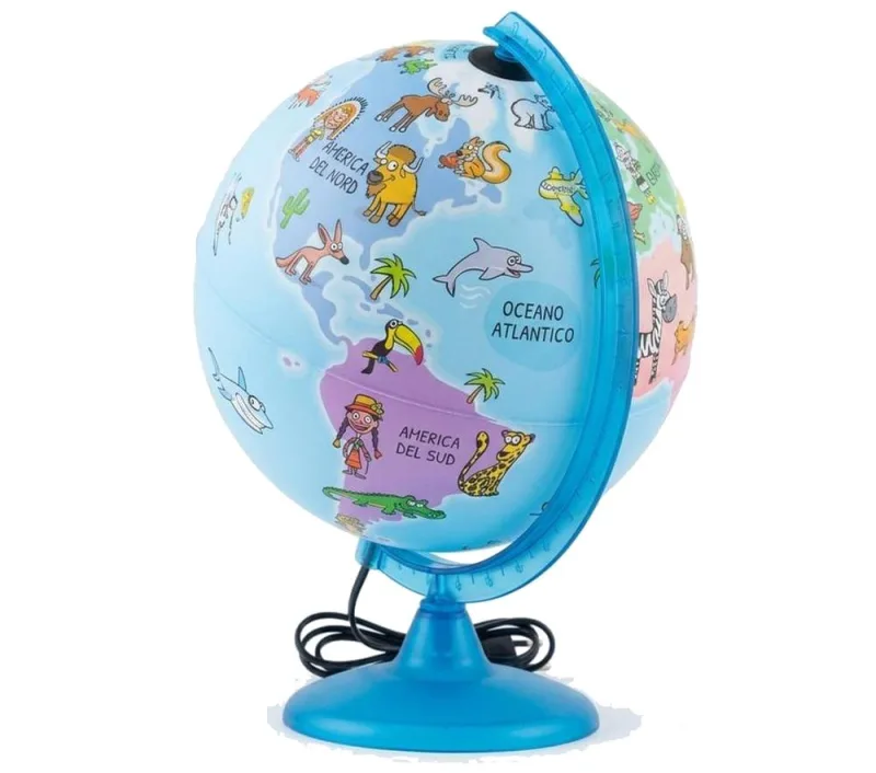 Globo Terrestre Mappa E Mondo 25cm Com Luz - LC