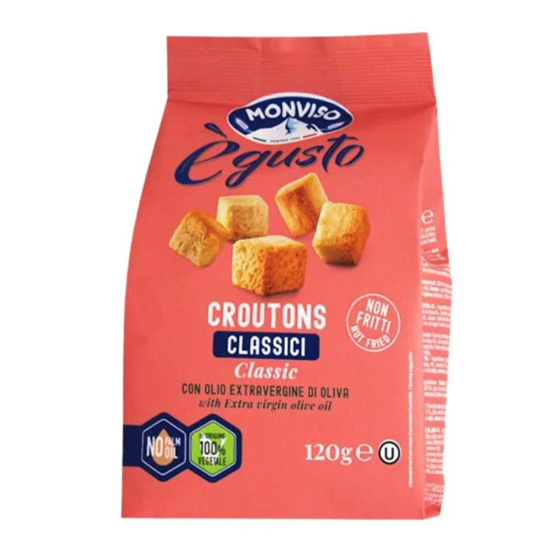 Torrada Croutons Clássicos Italiana Monviso 120g - Monviso - Importados