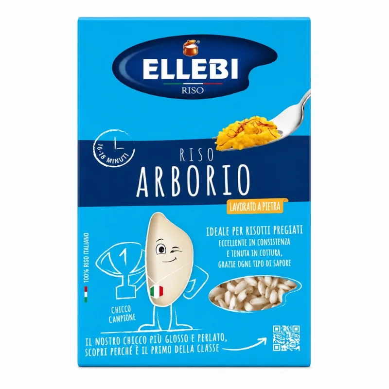 Arroz Italiano Arbóreo para Risoto Ellebi 500g