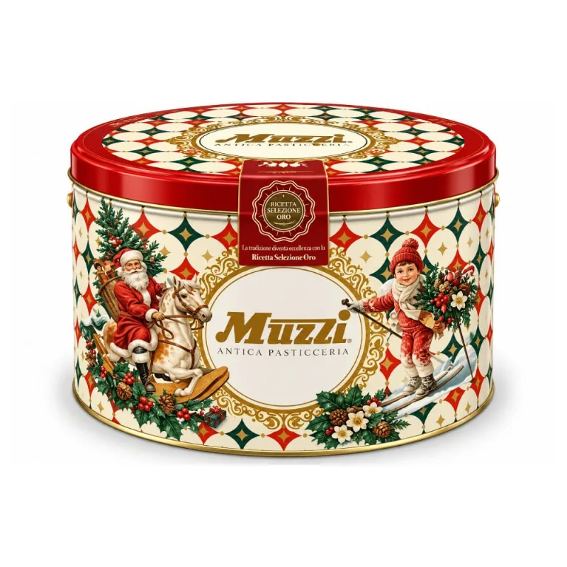 Panettone Italiano Muzzi Clássico Lata 1kg