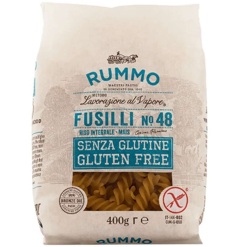 Macarrão Italiano Fusilli Sem Glúten Rummo 400g