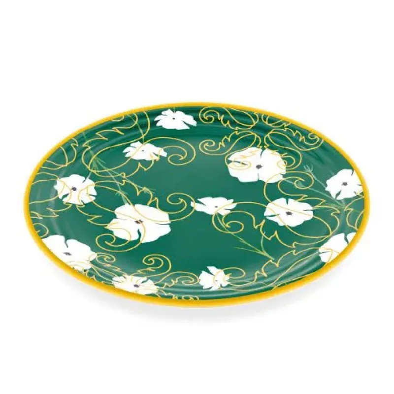 PRATO DE JANTAR GUZZINI FUSION 27CM EM MELAMINA VERDE 28193152 - Guzzini
