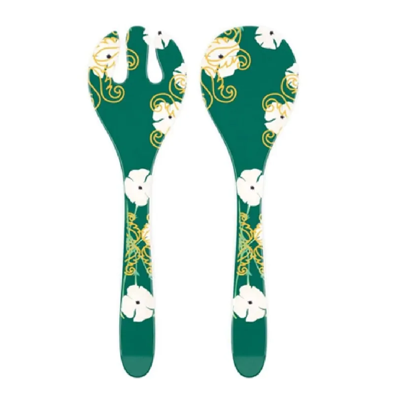 TALHERES DE SALADA GUZZINI FUSION 28CM EM MELAMINA VERDE 28193852 - Guzzini