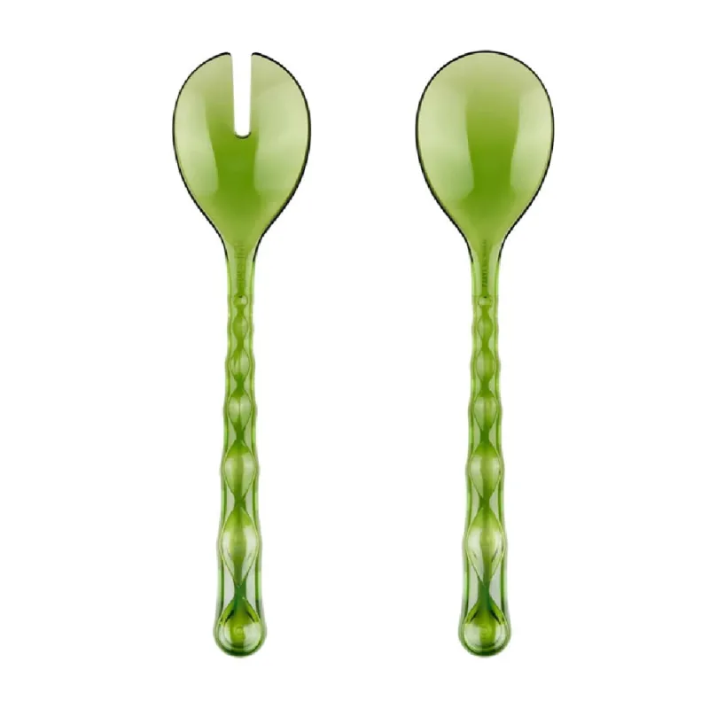 TALHERES DE SALADA GUZZINI EM ACRÍLICO VANITY ACQUA 27,5CM WATER LILY GREEN 129600AC13 - Guzzini