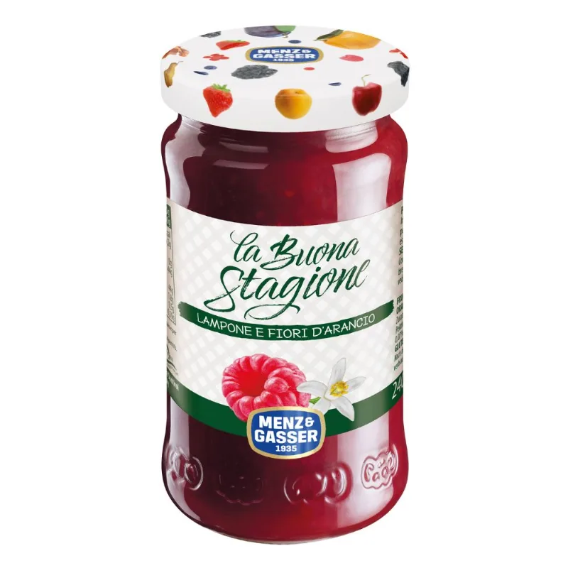 Geleia Italiana Framboesa e Flor de Laranjeira Menz Gasser 240g
