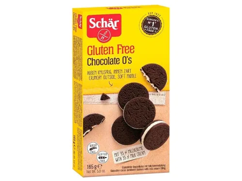 Biscoito Chocolate Recheio Creme De Leite Sem Glúten Schär Caixa 165g - SCHÄR