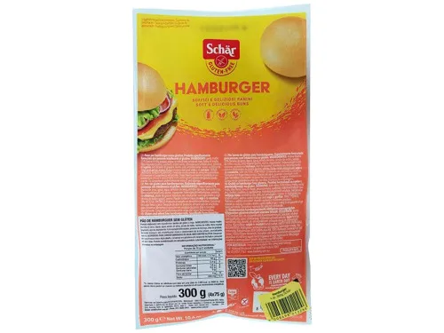 Pao Hamburger S/gluten Schar 300g - SCHAR