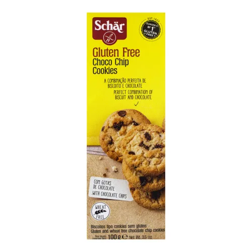 Biscoito Cookies Gotas De Chocolate Schär Caixa 100g 9 Unidades - SCHAR
