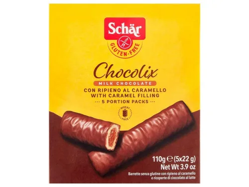 Biscoito Recheio Chocolate E Caramelo Sem Glúten Schär Caixa 110g - SCHÄR