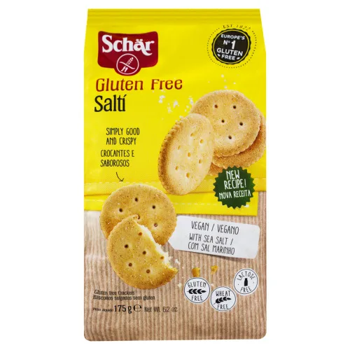 Biscoito Zero Lactose Sem Glúten Schär Saltí Pacote 175g - SCHAR