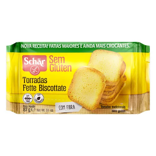 TORRADA SEM GLÚTEN ZERO LACTOSE SCHÄR PACOTE 87G - SCHÄR