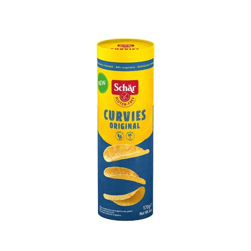 Batatas Chips Curvies Original Schar 170g - Não Informado