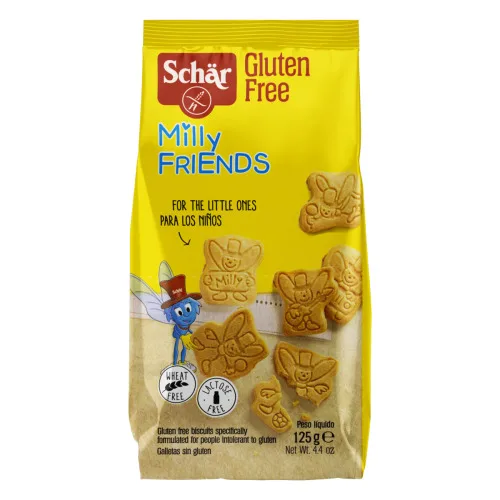 Biscoito Sem Glúten Zero Lactose Milly Friends Schär Pacote 125g - YULO TOYS INC