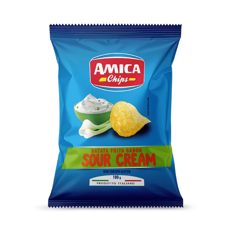 Batata Chips Importada Amica Sour Cream 100g