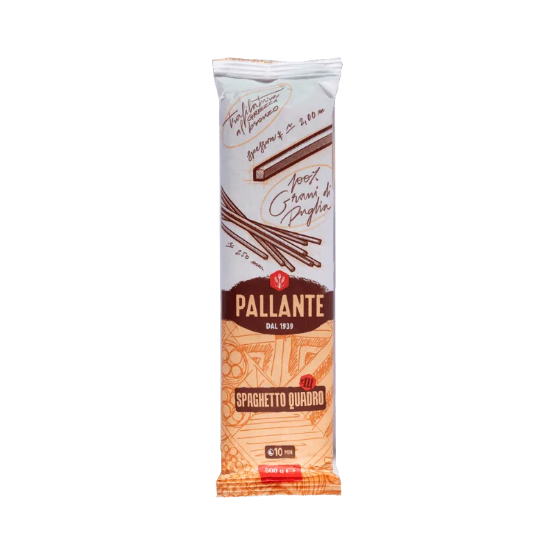 Massa Italiana Spaghetto Quadrotto Pallante 500g
