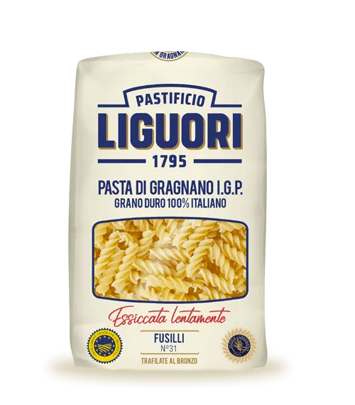 MACARRÃO DE SÊMOLA GRANO DURO FUSILLI 31 LIGUORI PACOTE 500G - LIGUORI