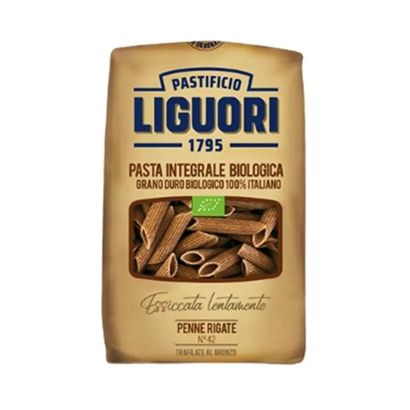 Macarrão Italiano Integral Penne Rigate Liguori 500g