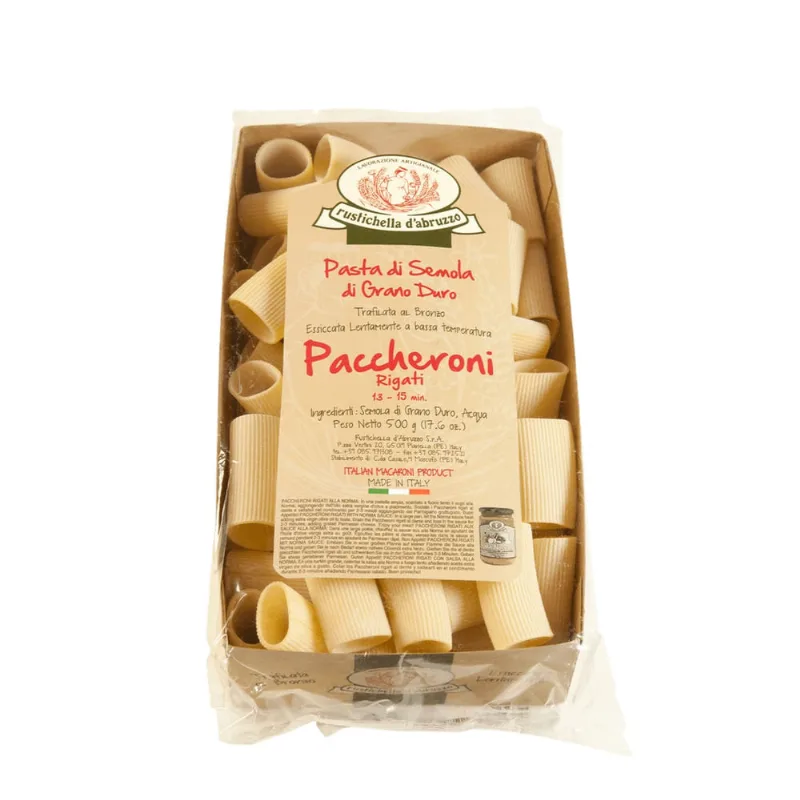 Macarrão rustichella D'ABRUZZO paccheroni rigati 500G