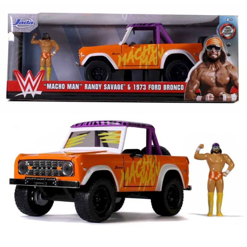 Macho Man Randy Savage e 1973 Ford Bronco - Hollywood Rides - 1/24 - Jada