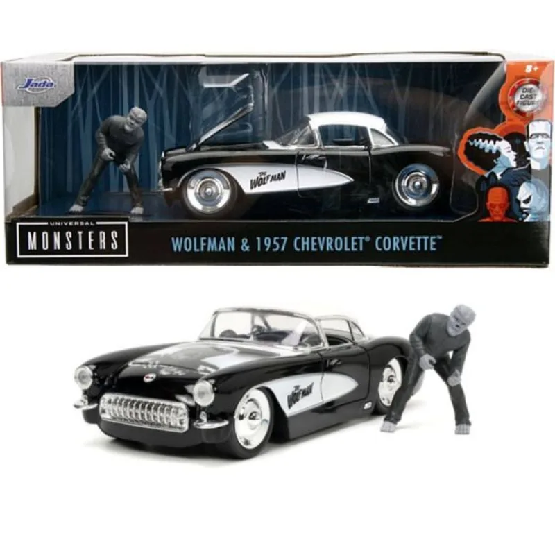 Lobisomem e 1957 Chevrolet Corvette - Universal Monsters - 1/24 - Jada