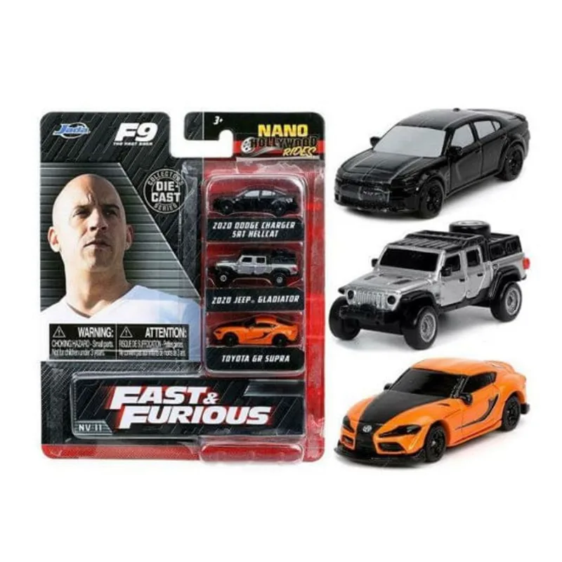 Set III c/ 3 Carros Velozes e Furiosos Nano Metalfigs 1.65 IN Jada Toys Jada Toys