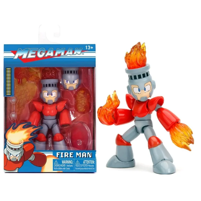 Boneco Articulado Fire Man c/ Acessórios - Mega Man - Jada