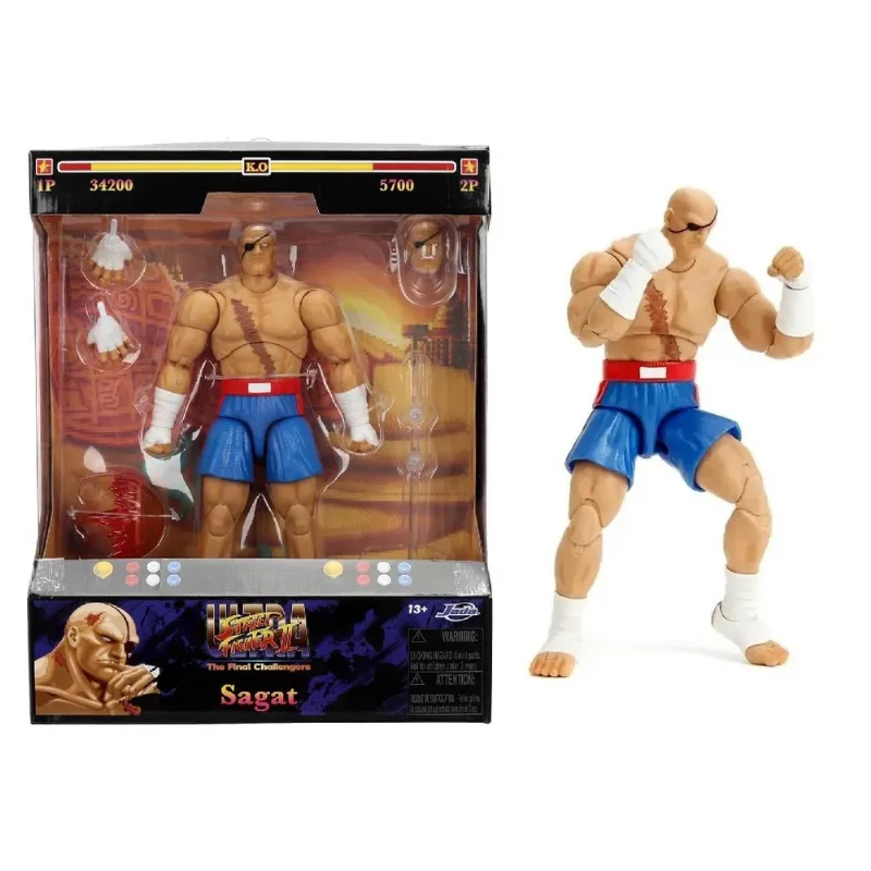 Sagat - Ultra Street Fighter II - Boneco Articulado - Jada