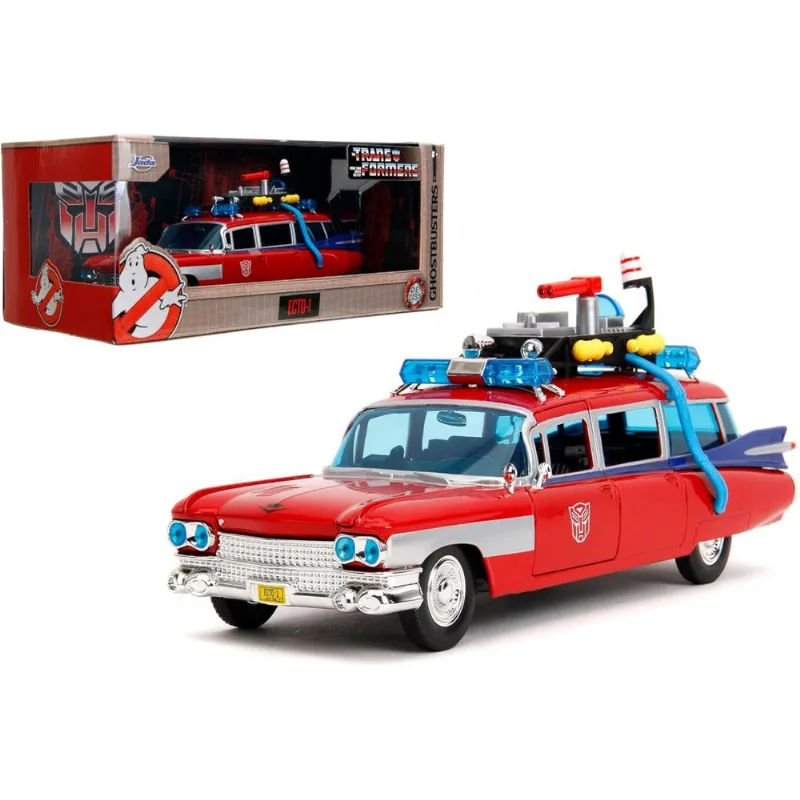 Cadillac Fleetwood ECTO-1 - Transformers Ghostbusters - Caça Fantasmas - Hollywood Rides - 1/24 - Jada