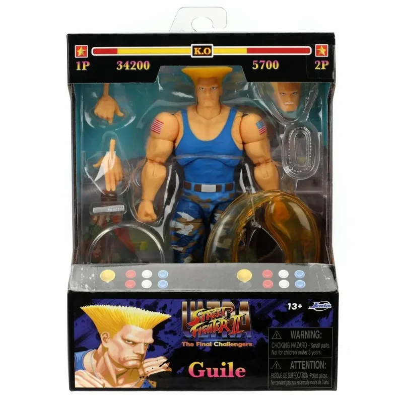Guile - Player 2 - Ultra Street Fighter II - Boneco Articulado - Jada