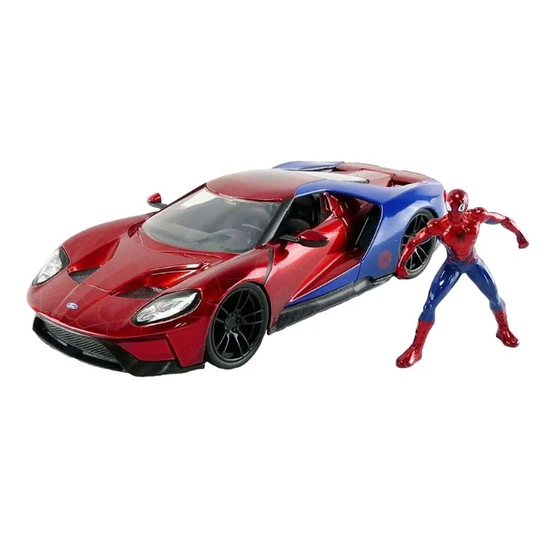 Miniatura - Carro - Ford GT Com Figura Spider Man - 1:24 - Jada Jada
