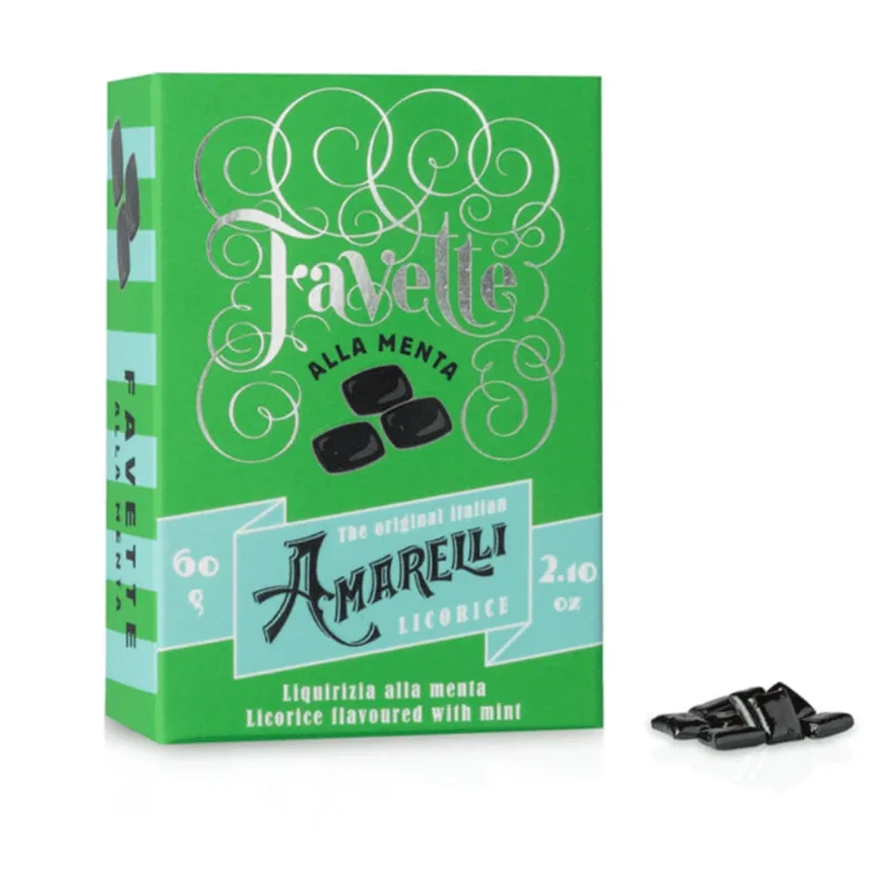 Bala Alcaçuz Puro Favette Hortelã 60g