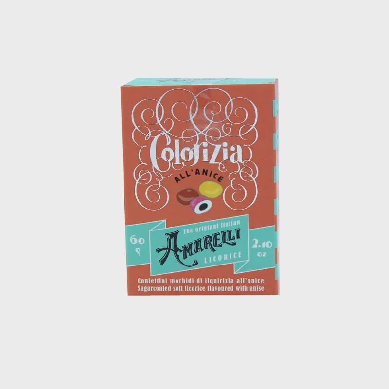Bala Alcaçuz com Baunilha e Laranja Amarelli Colorizia 60g