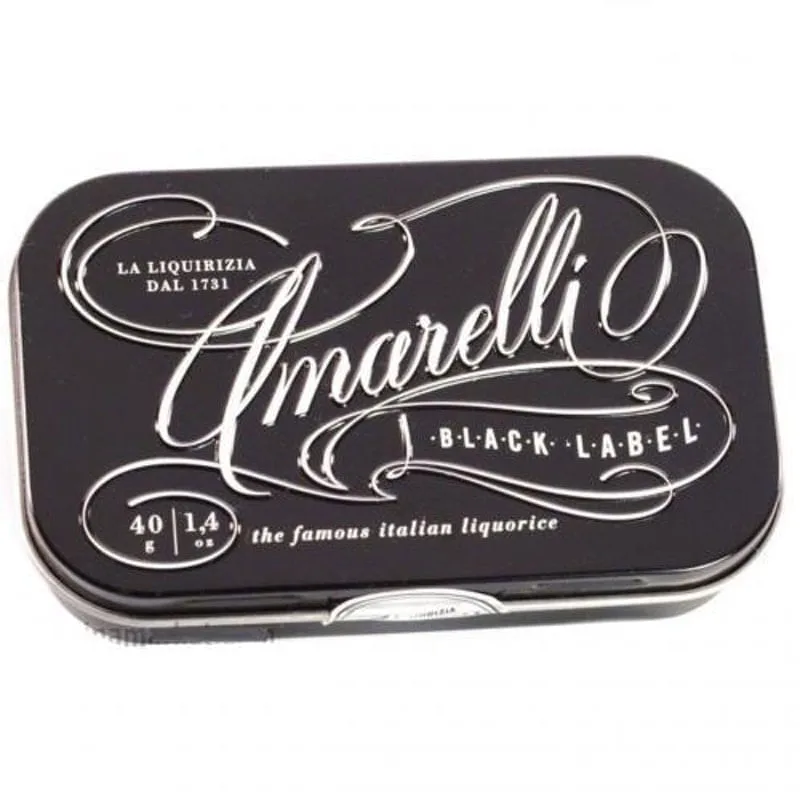 Bala De Alcaçuz Puro Black Label Amarelli 40G - Não Informado