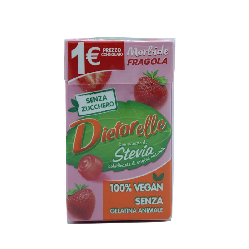 Bala de Morango Vegana Sem Açúcar Dietorelle 27g