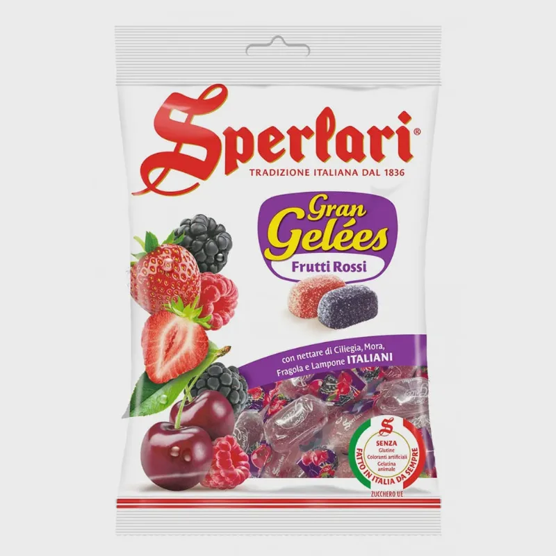 Bala de Geleia Sabor Frutti Rossi Sperlari 175g