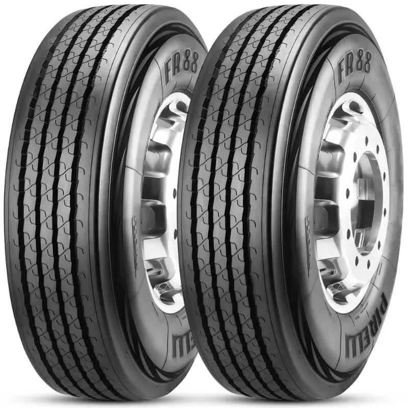 Kit 2 Pneu Pirelli Aro 22.5 275/80r22.5 149/146m Fr88 Liso