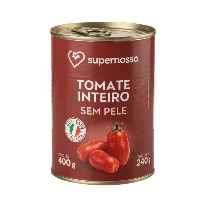 Tomate Italiano Sem Pele SuperNosso 400g Peso Drenado 240g