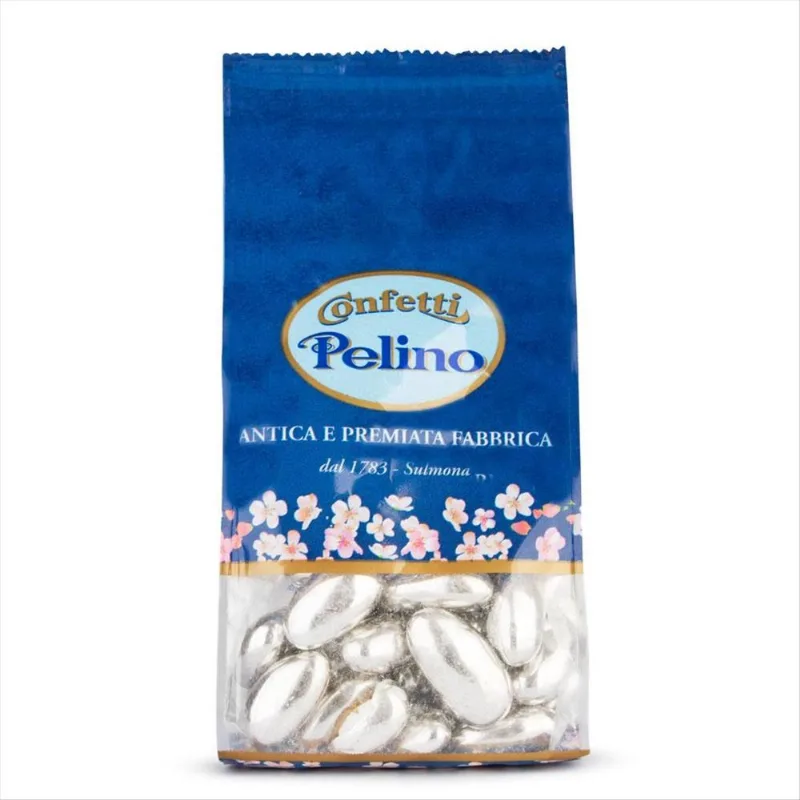 Amêndoa Confeitada Italiana Confetti Pelino Prateada 150g