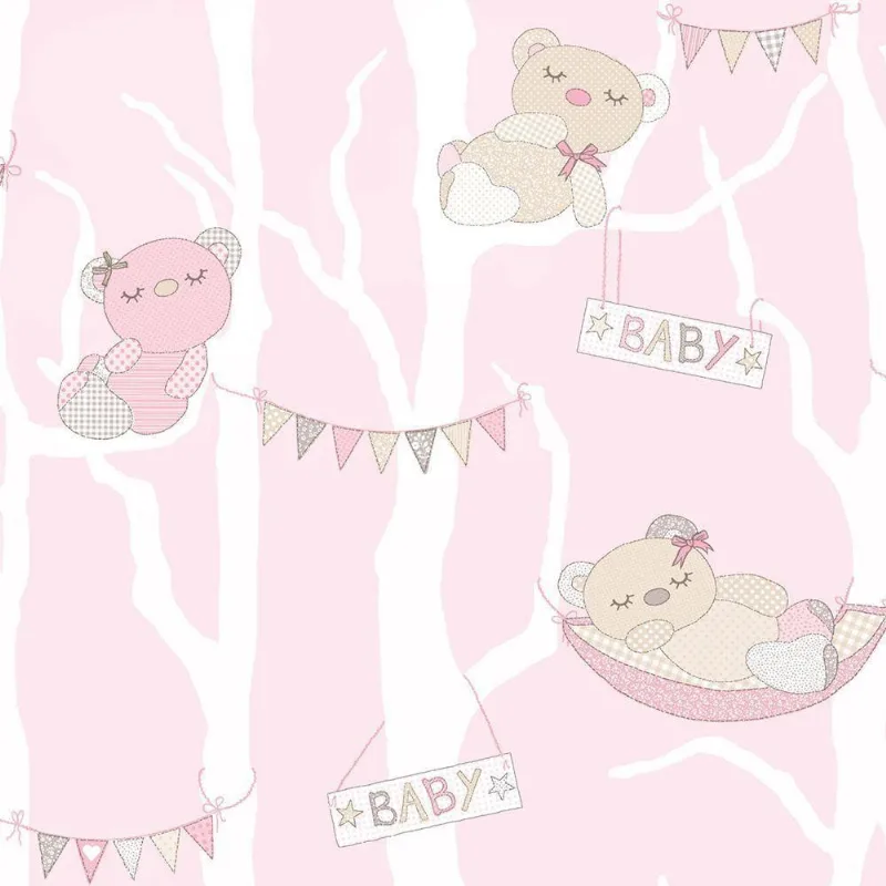 Papel De Parede Favola 3201 Ursinhos - Italy - Rolo 10m X 0,53m