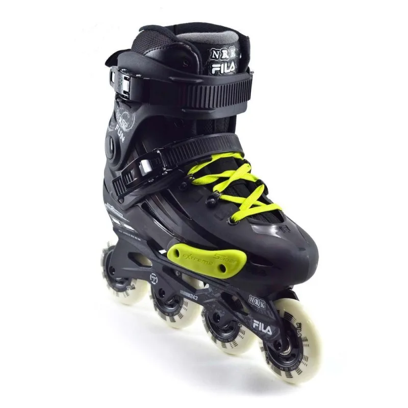 Patins Fila NRK FUN Profissional Freestyle com Rodas 80mm-84A Preto Fila Tamanho 38 - Fila