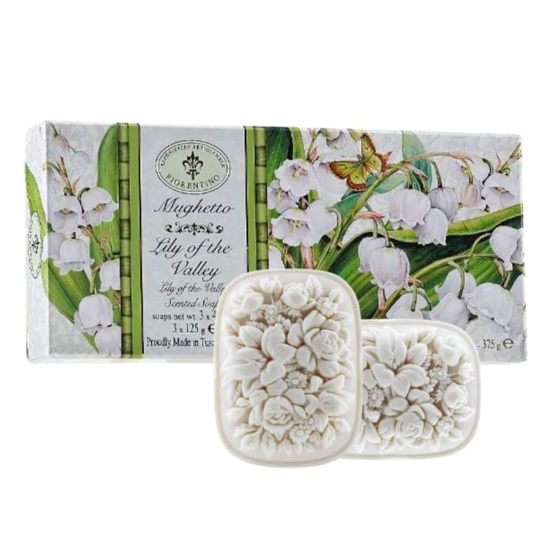 Kit Sabonete Em Barra Lily Of The Valley Fiorentino 3X125G
