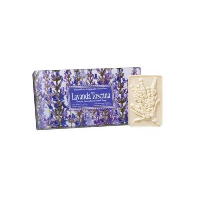 Kit De Sabonetes Sólidos Lavanda Toscana Fiorentino 3X100G