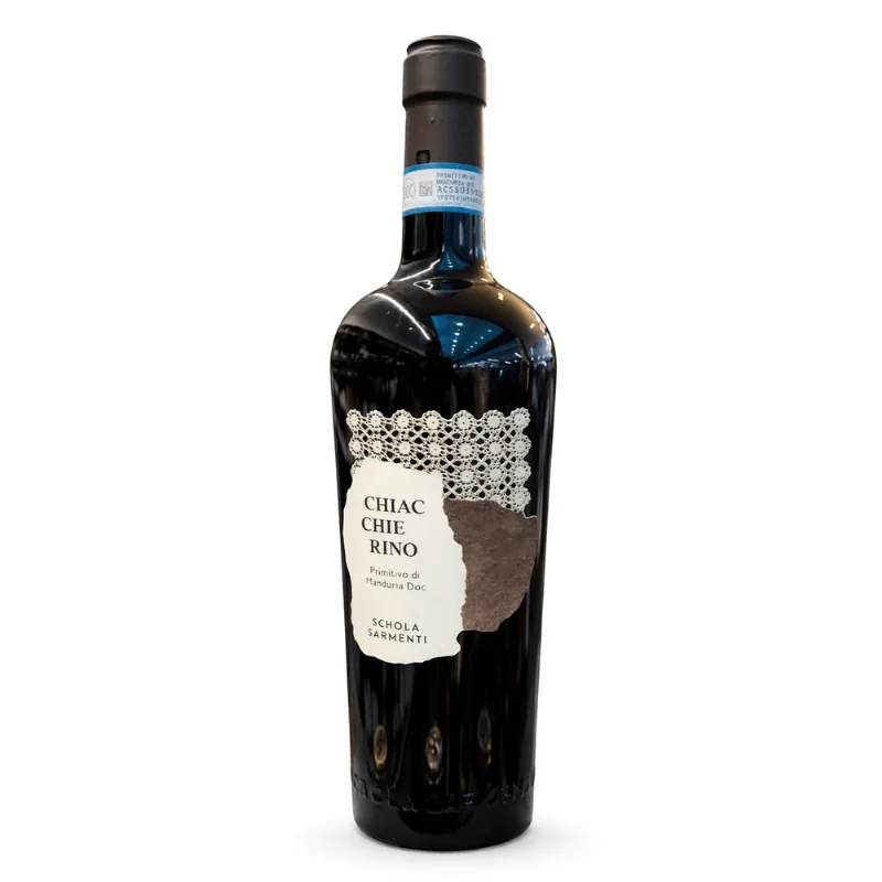Vinho Italiano Schola Sarmenti Primitivo Di Manduria Meio Seco Tinto 750ml