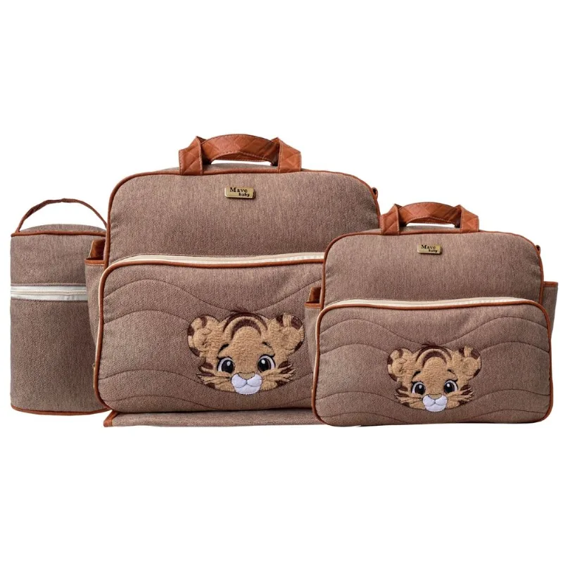Kit Bolsas Maternidade Mave Baby 1101/1102 Marrom