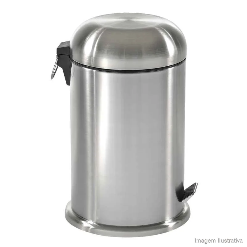 Lixeira de inox com pedal 20 litros Coisas e Coisinhas