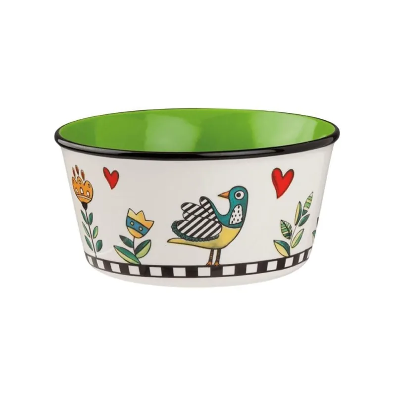 Bowl em new bone china Imeltron Cocorico 460ml verde - Imeltron - Utilidades Domesticas