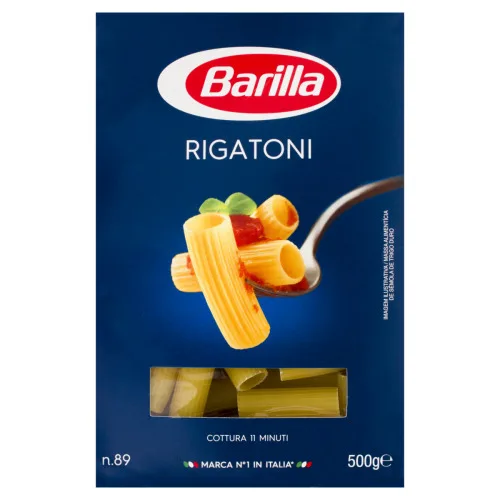 Macarrão De Sêmola Grano Duro Rigatoni 89 Barilla Caixa 500g - BARILLA - Mercearia